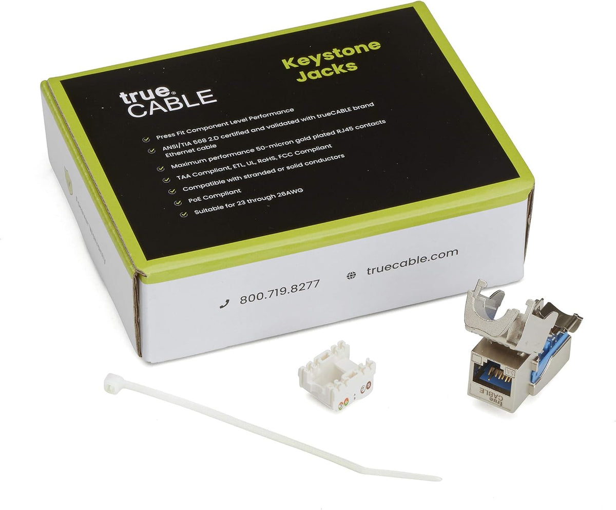 12 Pack Shielded Cat6A Toolless Keystone Jack X138