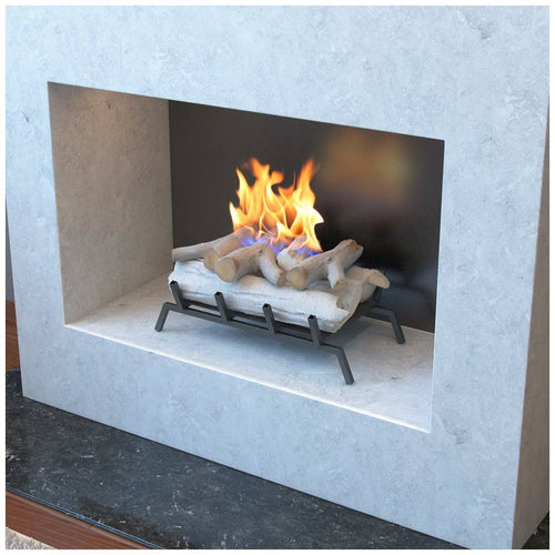 18 in. Birch Ethanol Fireplace Log Set with Burner Insert T50046