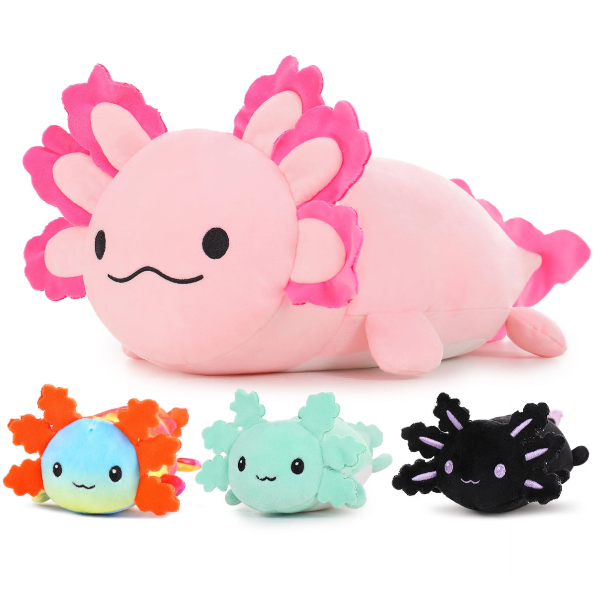 23.5" Giant Axolotl Stuffed Animals with 3 Babies Inside B560513