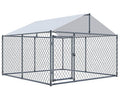 Large Heavy Duty Outdoor Dog Kennel with Water-Resistant Cover W6733