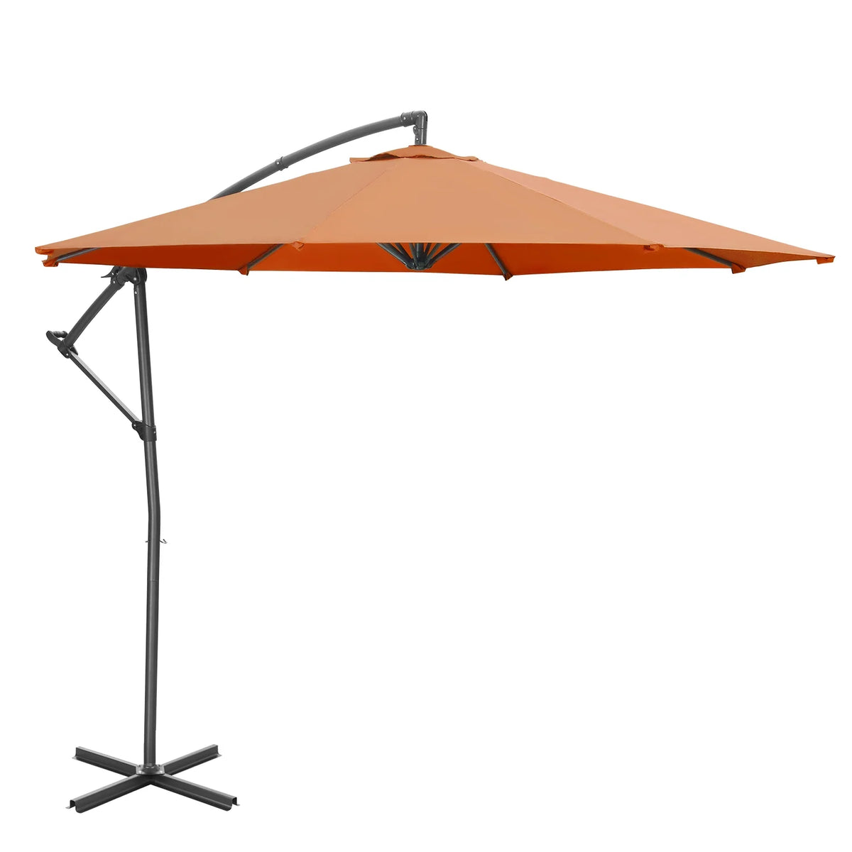 10ft Offset Patio Umbrella with Cross Base L64456