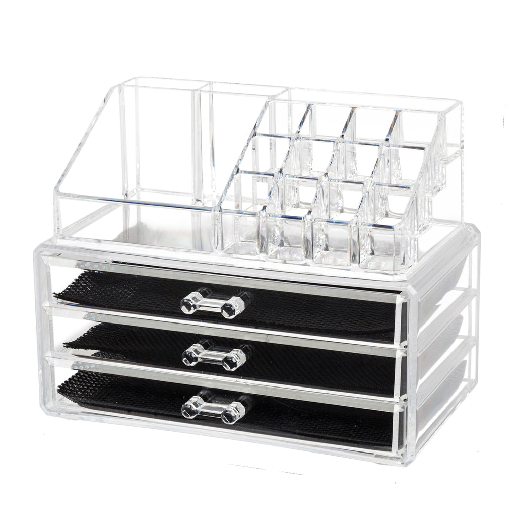 Clear Acrylic 3 Drawer Cosmetic Organizer I307