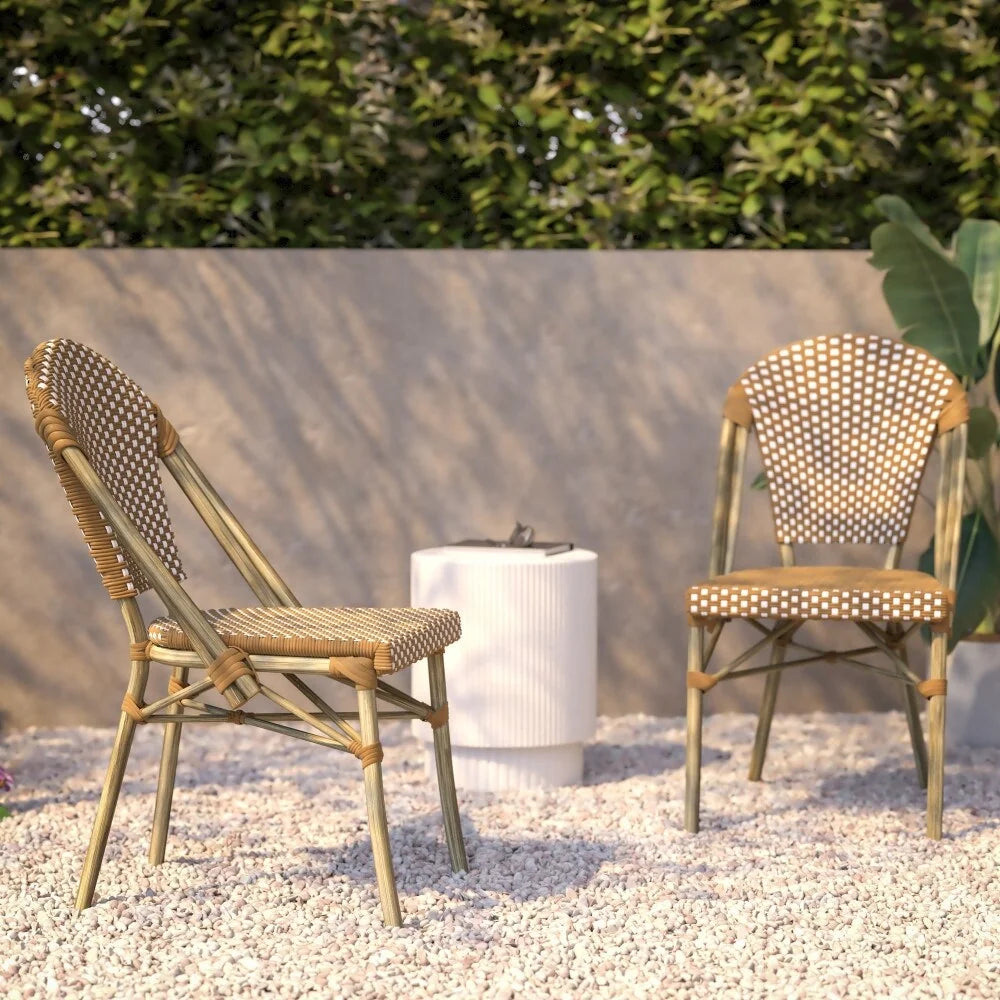 2 Pack All-Weather Chairs with Bamboo Print Frame K7604
