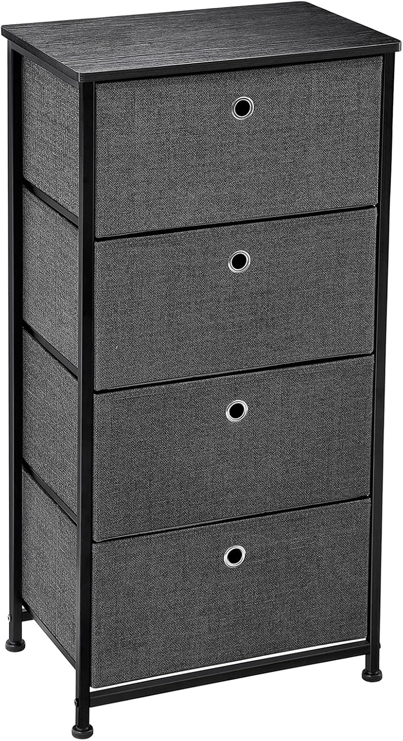 Narrow Dresser with 4 Fabric Drawers O8282