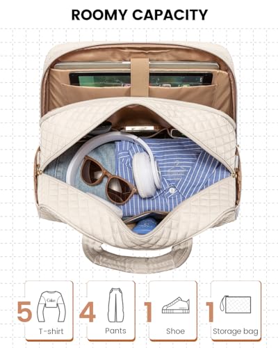 Large Travel Duffle Bag with Laptop Compartment, Beige C176144