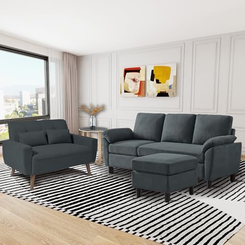 Dark Grey Convertible Sectional Sofa X470