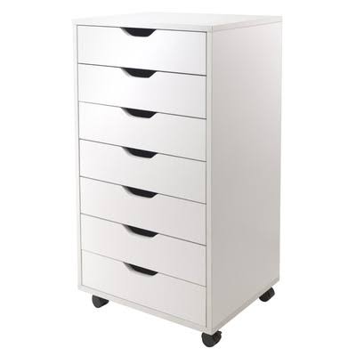 White 7-Drawer Vertical Filing Cabinet G21858