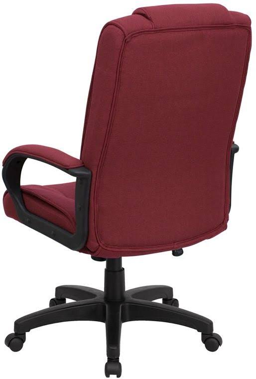 Burgundy Fabric Executive Office Chair W22091