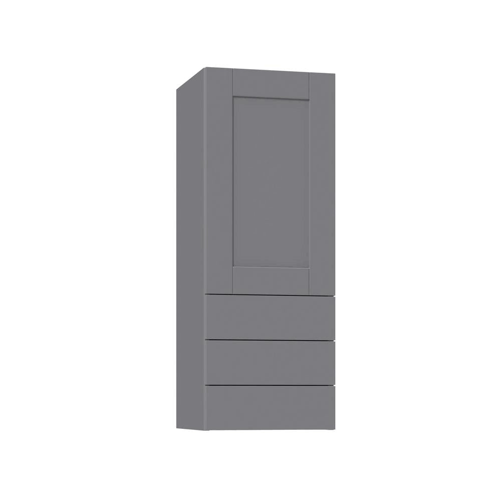Gray Wall Cabinet with Three Drawers B6194
