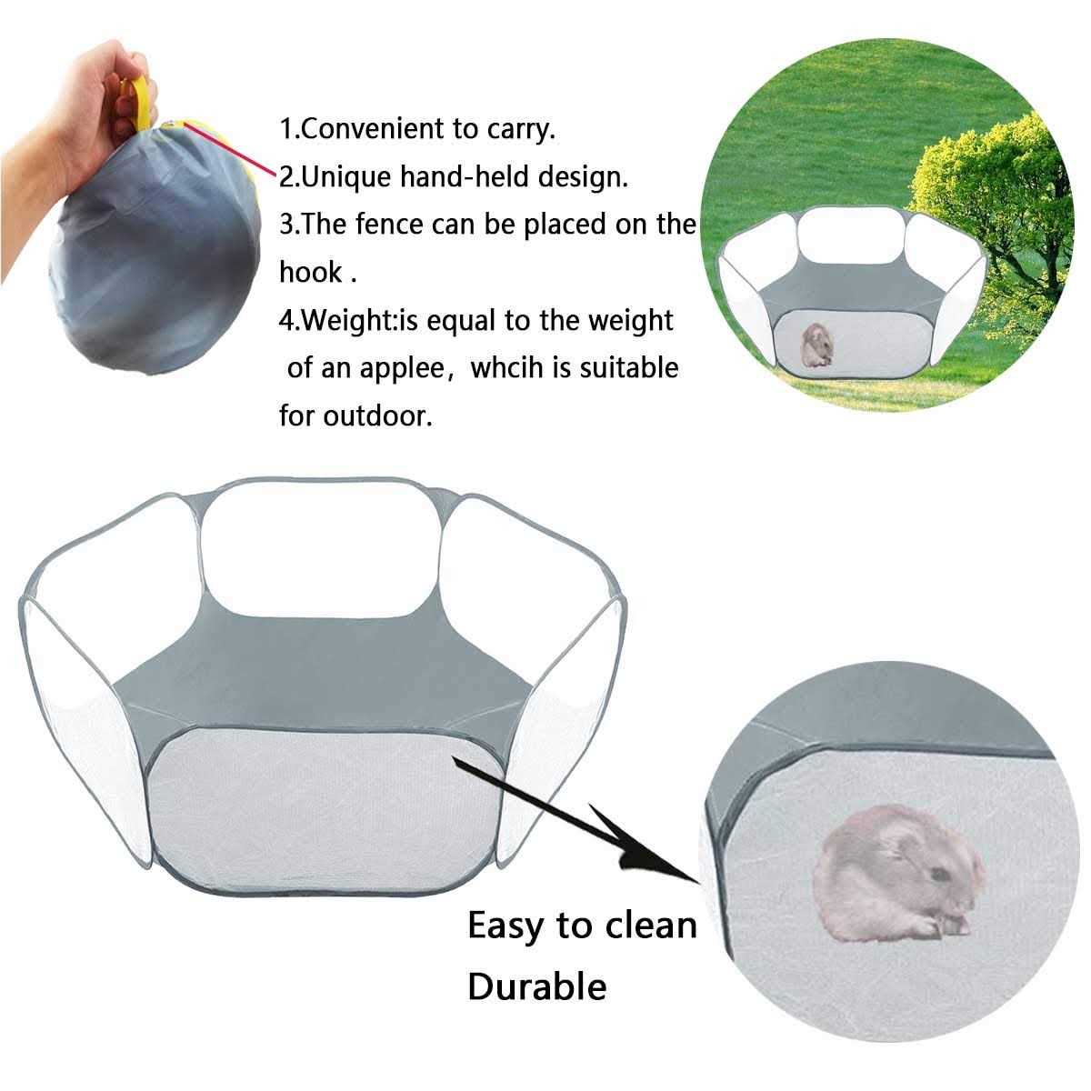 Small Animals Tent, Reptiles Cage, Breathable Transparent Pet Playpen A541193