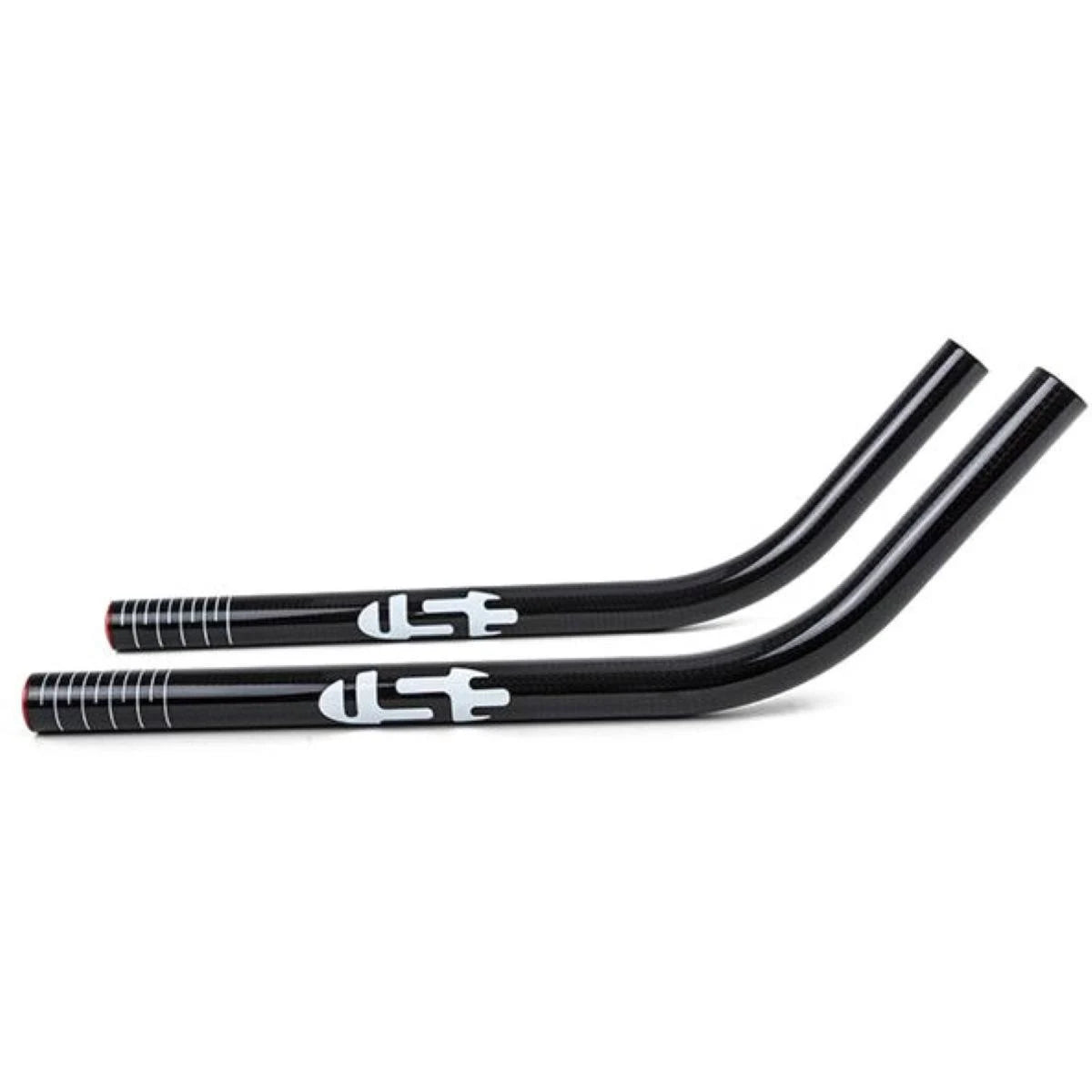320mm 50x22° J Bend Black 3K Weave Carbon Extensions E8500
