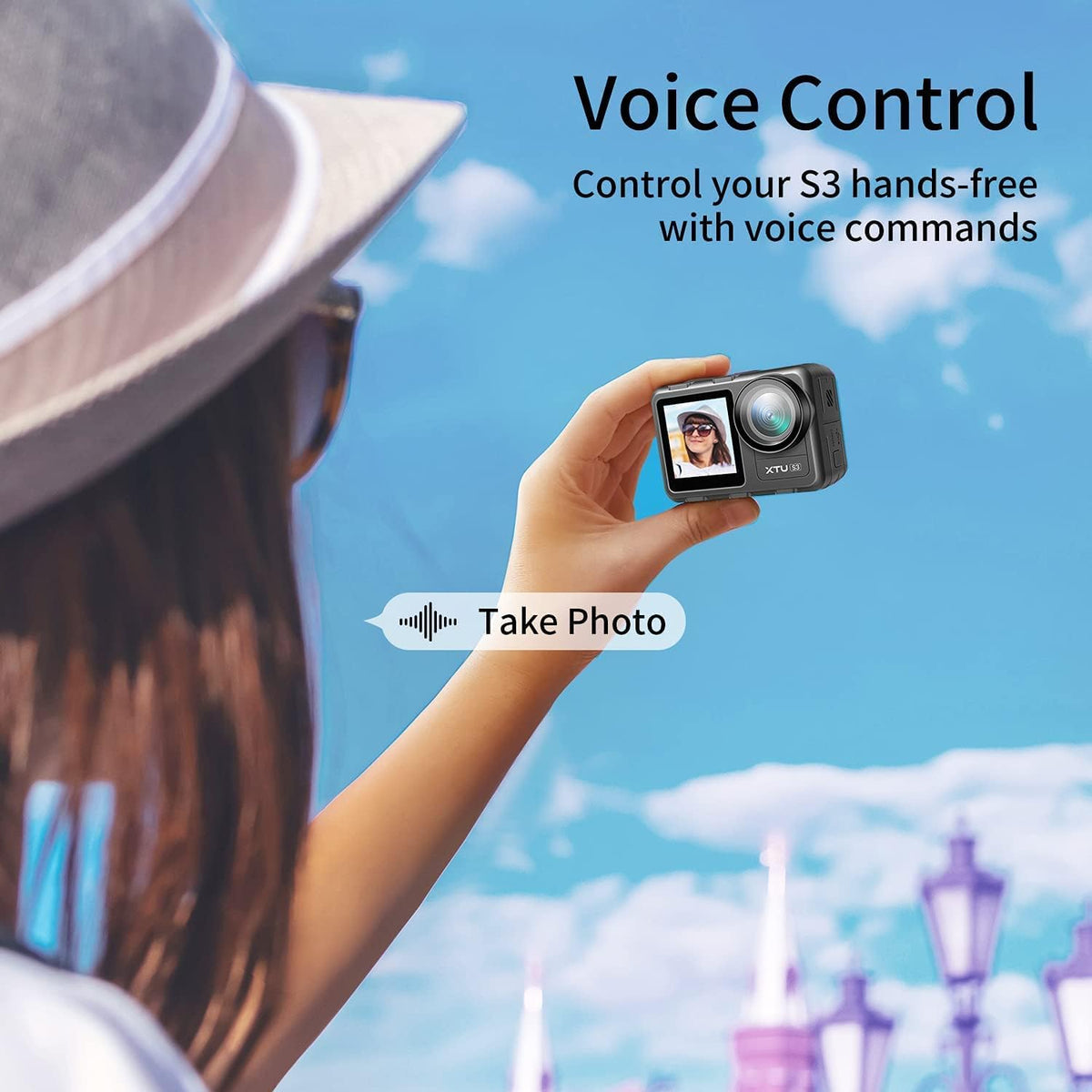 4K30FPS WiFi Action Camera Waterproof Sports Camera with Dual Touch Screen Display I811