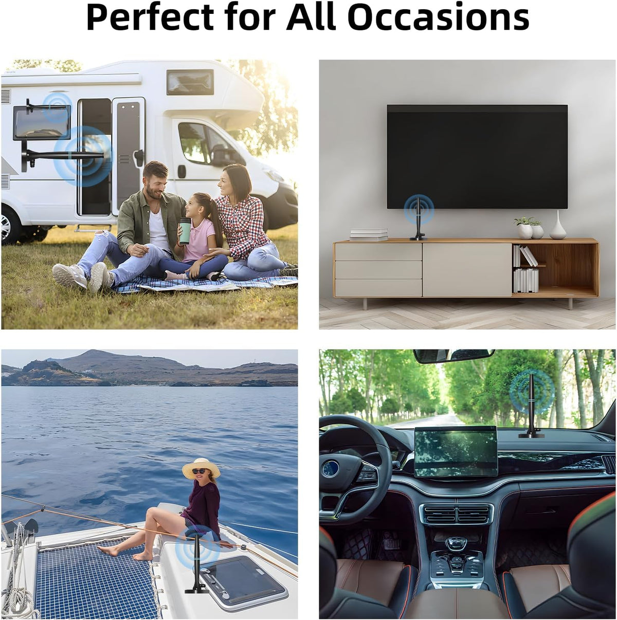 Amplified HDTV Indoor Digital Antenna Long Range TV Antenna Y724