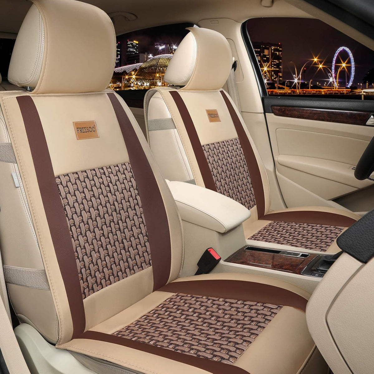Leather Car Seat Covers Full Set Waterproof Universal U664