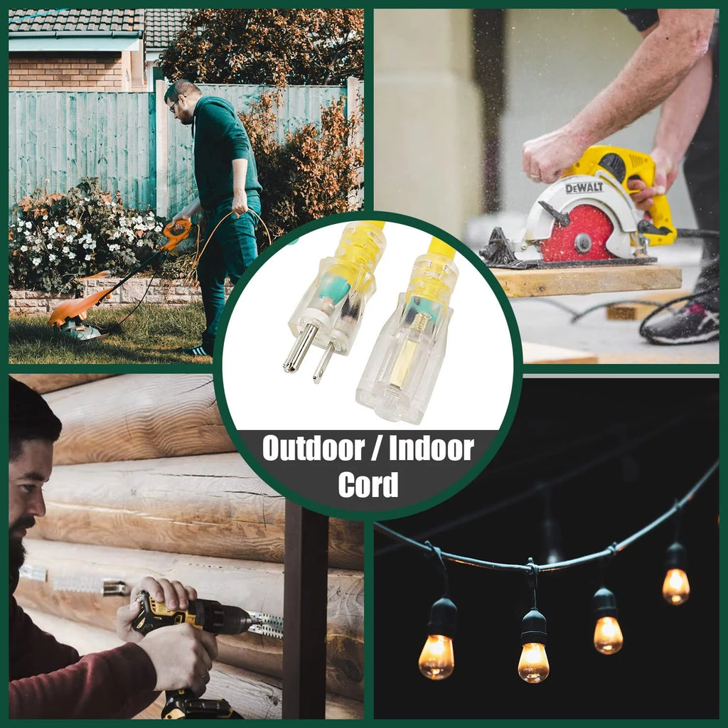 25 Ft 10/3 SJTW Yellow Outdoor/Indoor Extension Cord L253985