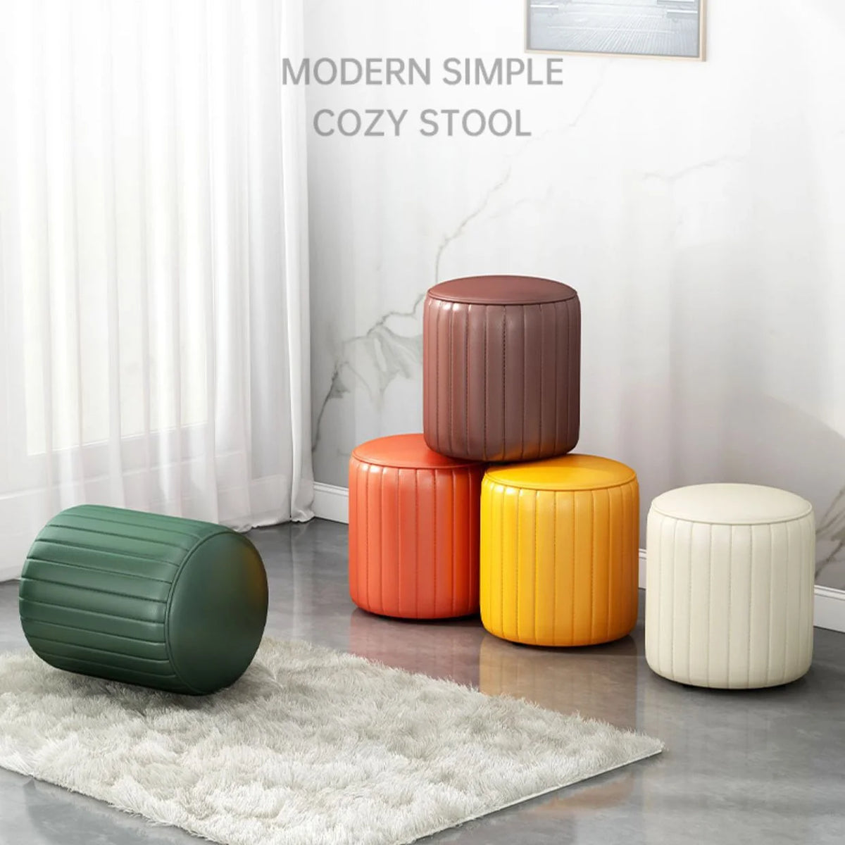 Soft Leather Makeup Stool Y5801