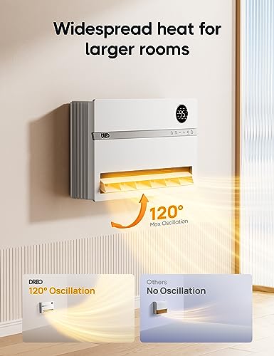 1500W Electric Wall Heater with Thermostat and Remote S54637