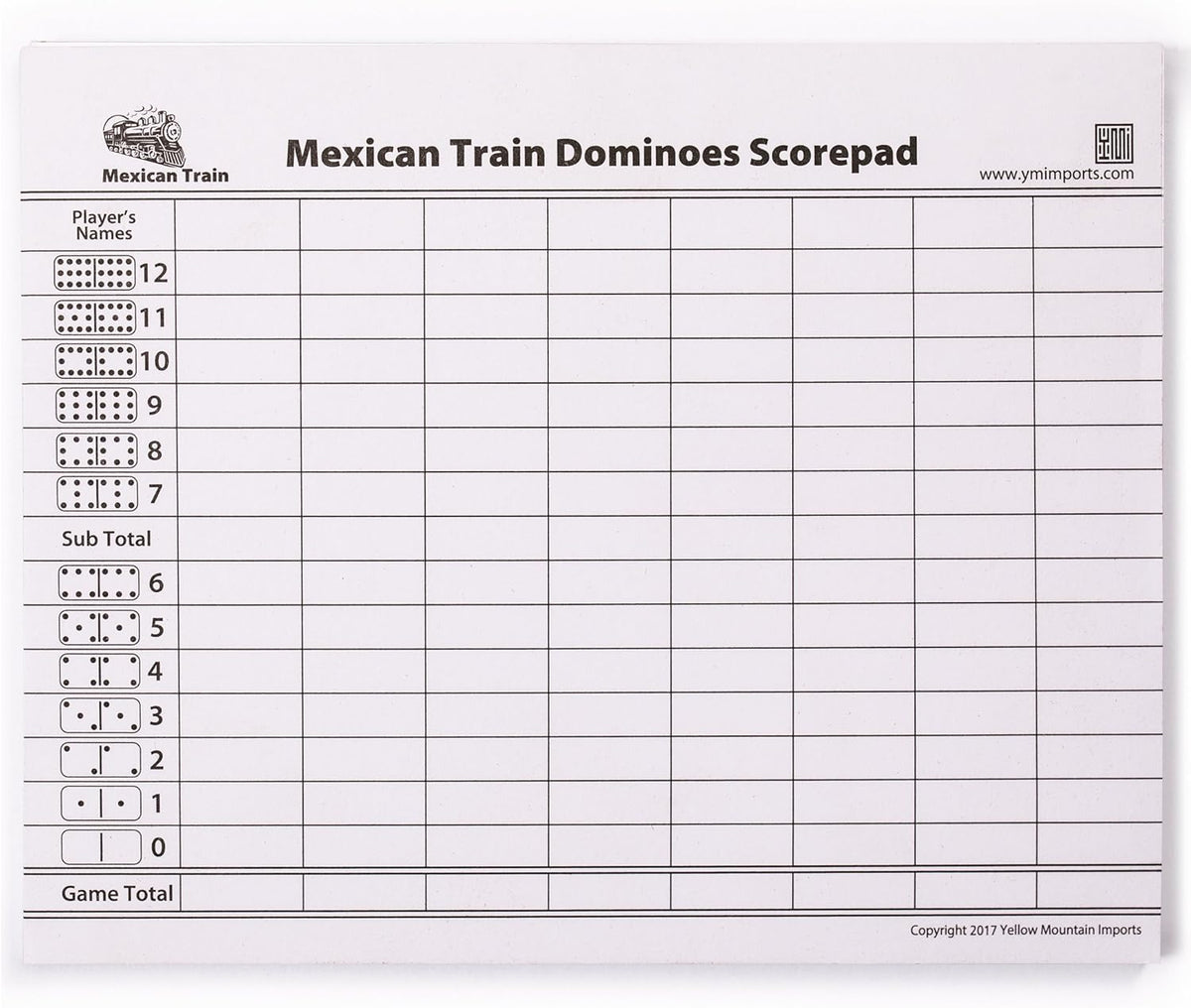 Mexican Train Complete Set with Double 12 Number Dominoes R94453