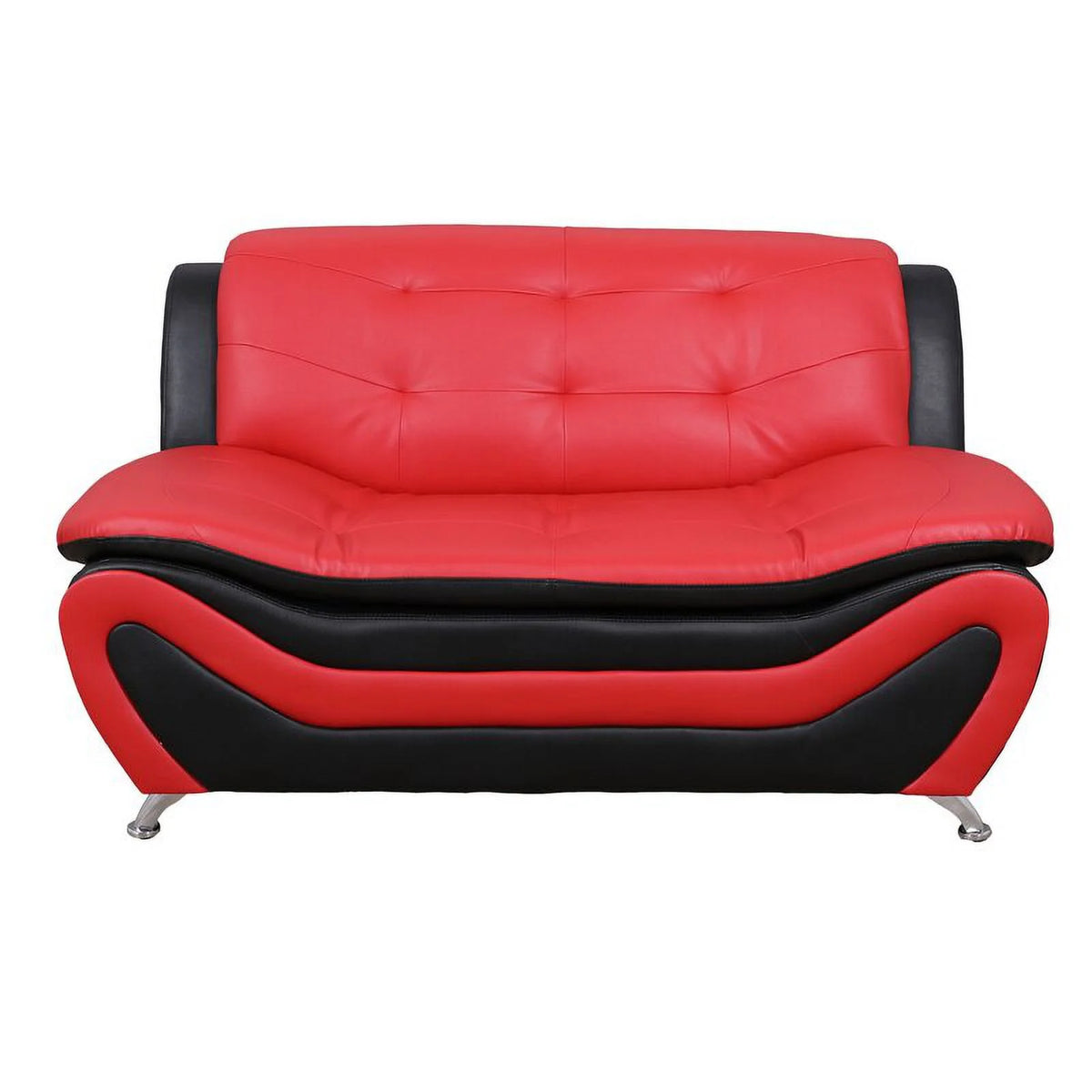 Black/Red Loveseat C278127