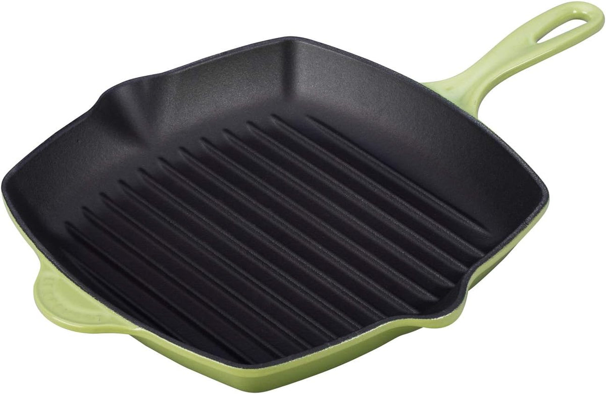 Enameled Cast-Iron 10-1/4-Inch Square Skillet Grill U936