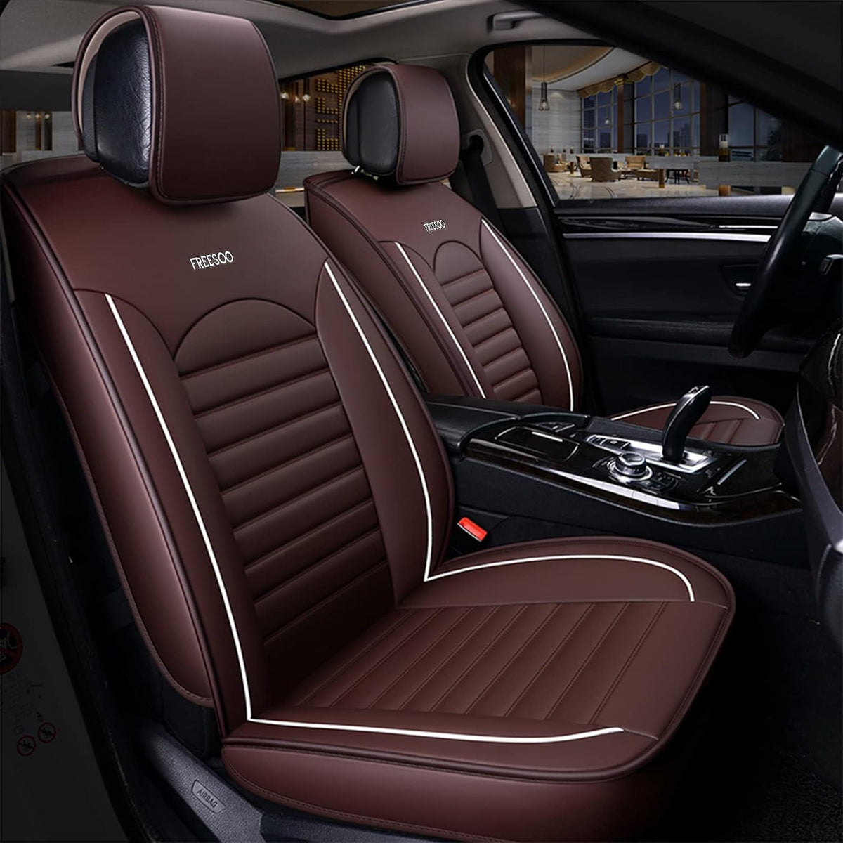 Leather Car Seat Covers Full Set Waterproof Universal U664