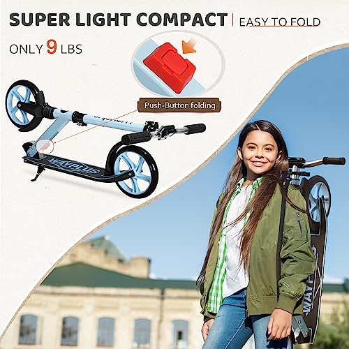 Kick Scooter, Foldable, Lightweight, 8IN Wheels, Max Load 240 LBS W245