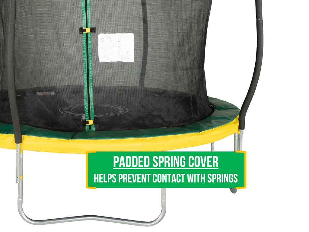 Green/Yellow Trampoline with Safety Enclosure K6576