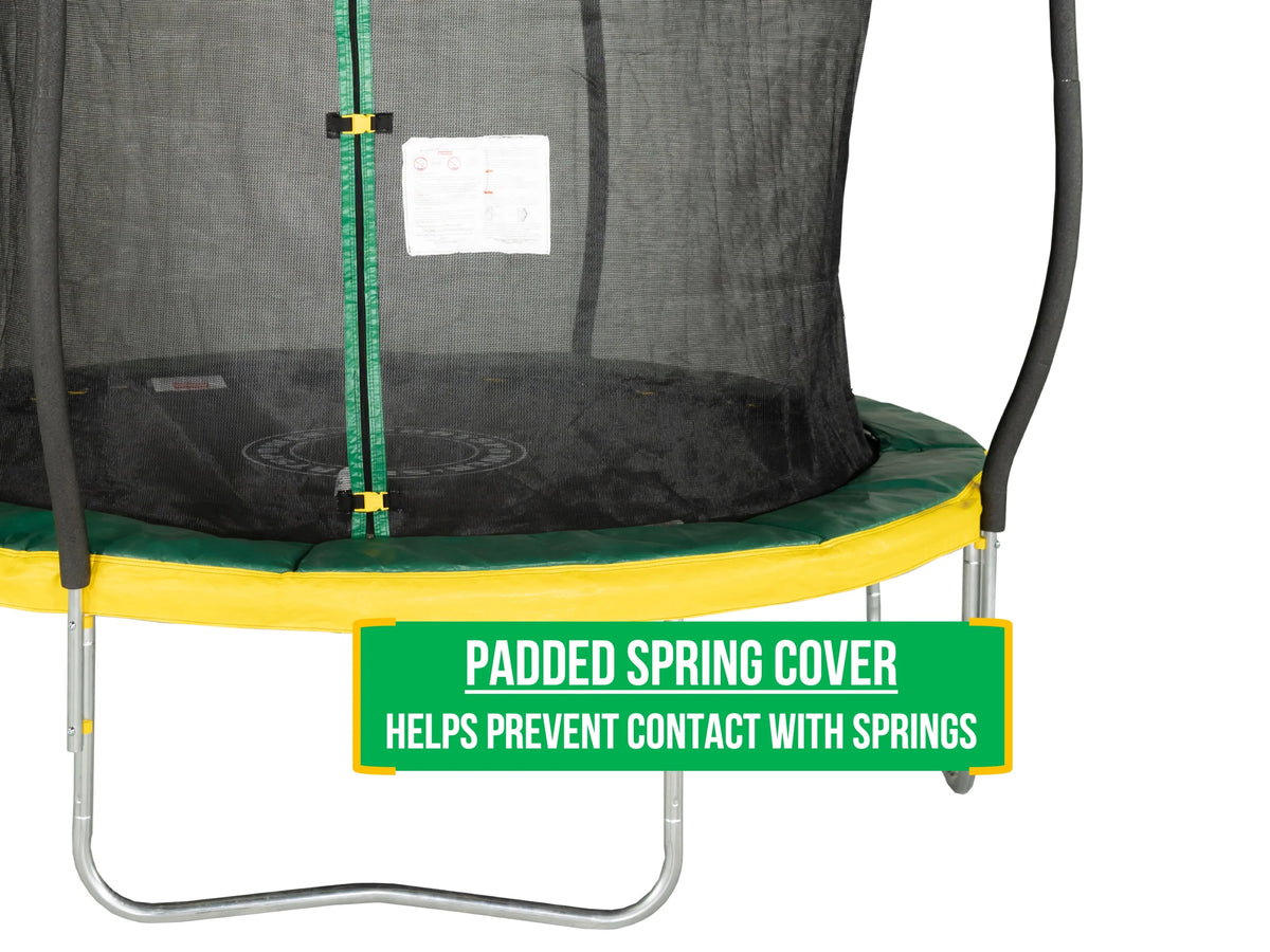 Green/Yellow Trampoline with Safety Enclosure K6576