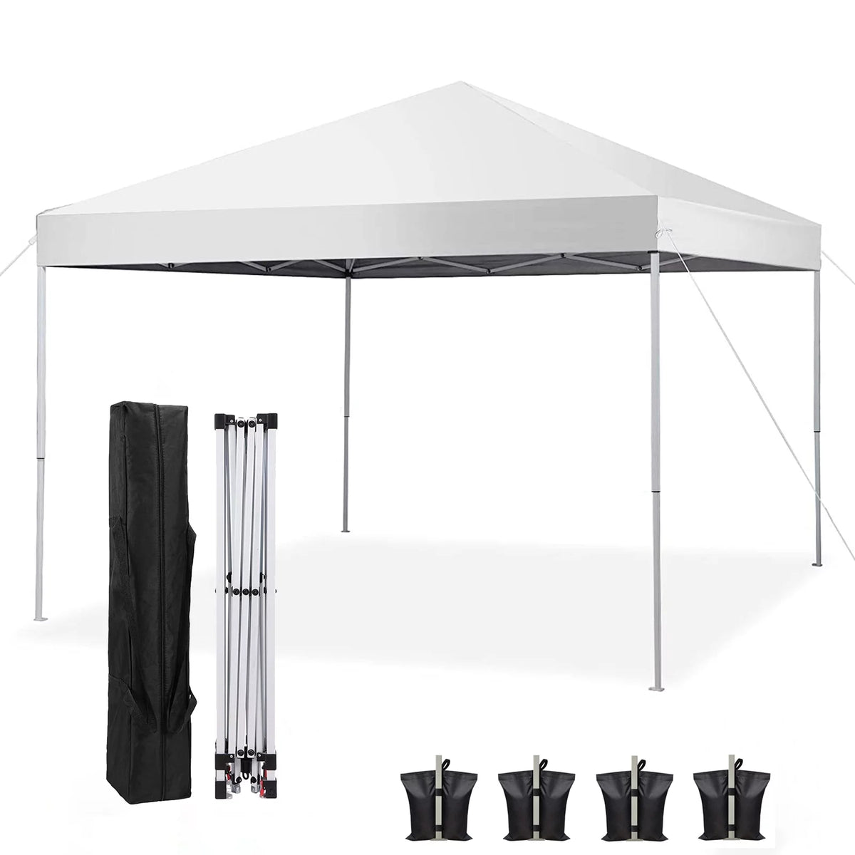 10' x 10' White Pop up Canopy Tent A876110