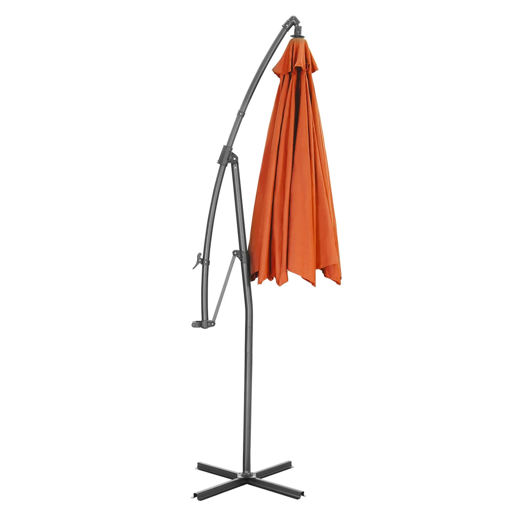 10ft Offset Patio Umbrella with Cross Base L64456
