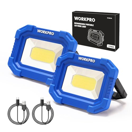 Rechargeable Magnetic LED Work Light 2000LM 2 Pack V914