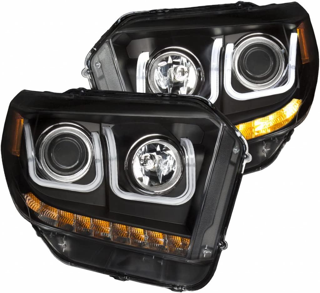 Projector Headlights with U-Bar Black with DRL D502
