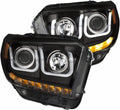Projector Headlights with U-Bar Black with DRL D502