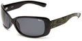 Black and Green Frame Smoke Lens Polarized Sunglasses N5860