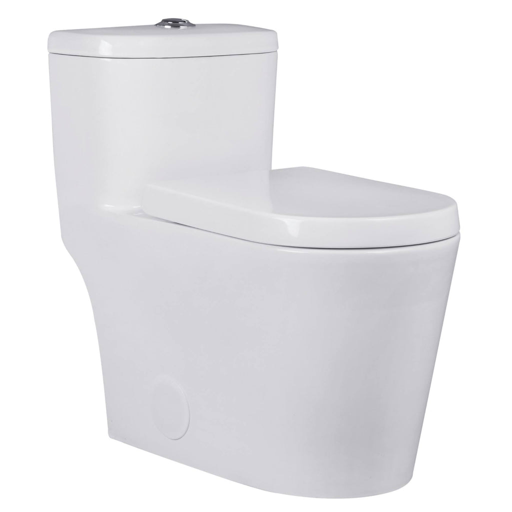 White One-Piece Elongated Toilet U3707