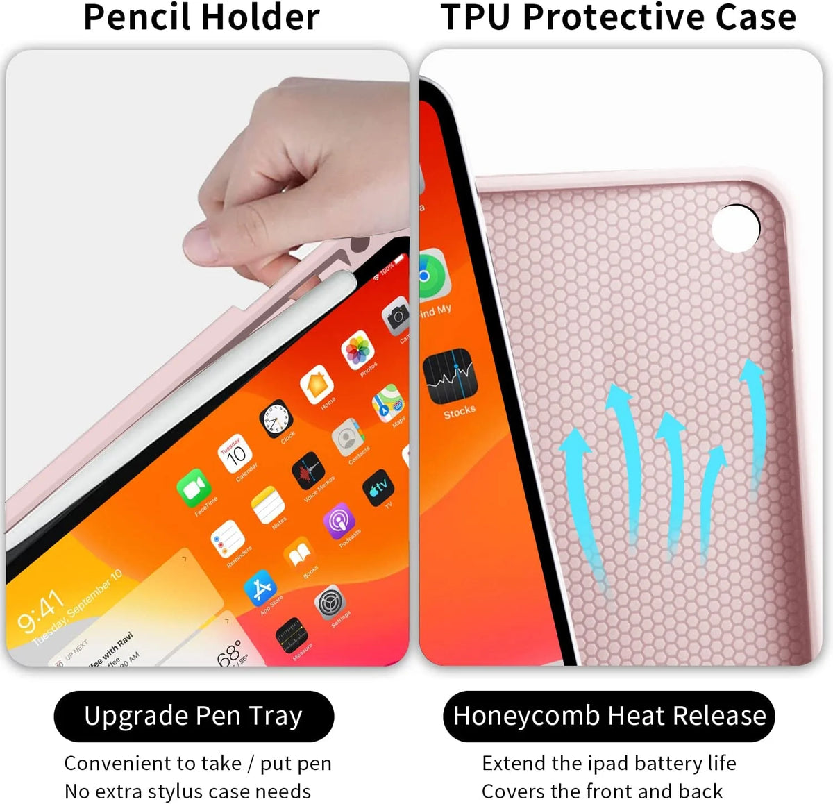 Keyboard Case with Pencil Holder for iPad 9.7 Inch B42108