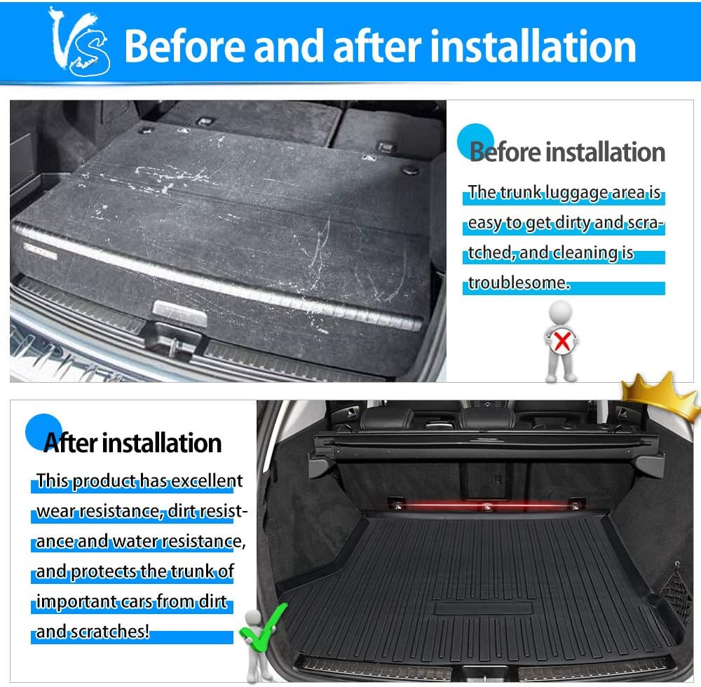Trunk Mat Rear Cargo Liner TPO Pack of 2 U8999