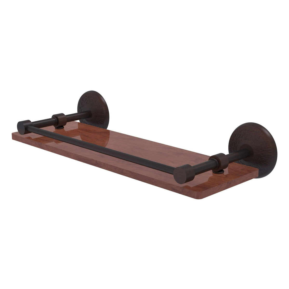 Solid IPE Ironwood Shelf with Gallery Rail F743