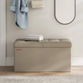 Black Folding Storage Ottoman Bench F751