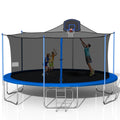16FT Trampoline with Basketball Hoop and Ladder Q10439