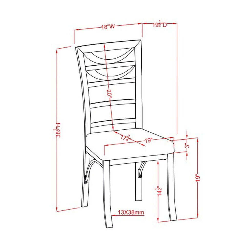 Stainless Steel Dining Chair Set of 2 P892410