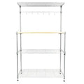 Silver Kitchen Microwave Cart Storage Shelf Z773031