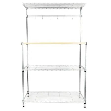 Silver Kitchen Microwave Cart Storage Shelf Z773031