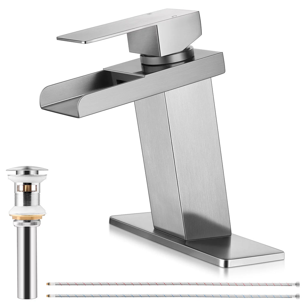 Modern Waterfall Spout Bathroom Sink Faucet E6502