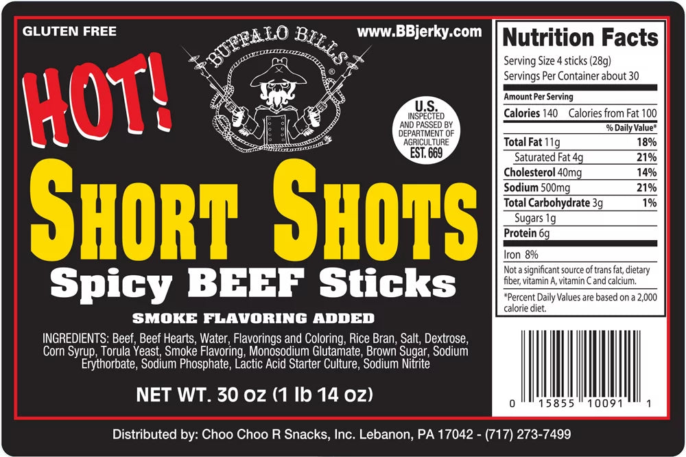 Hot and Spicy Beef Sticks 30 oz Bag D399999