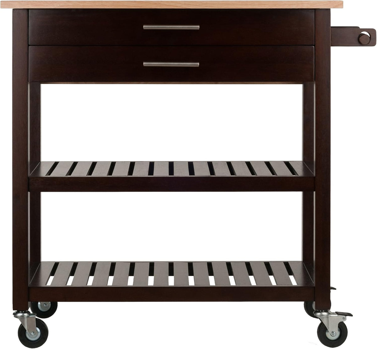 Cappuccino Natural Kitchen Cart B99527