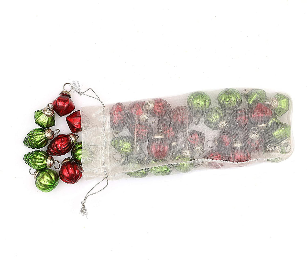 1" Mercury Glass Christmas Ornaments Set of 36 L6790
