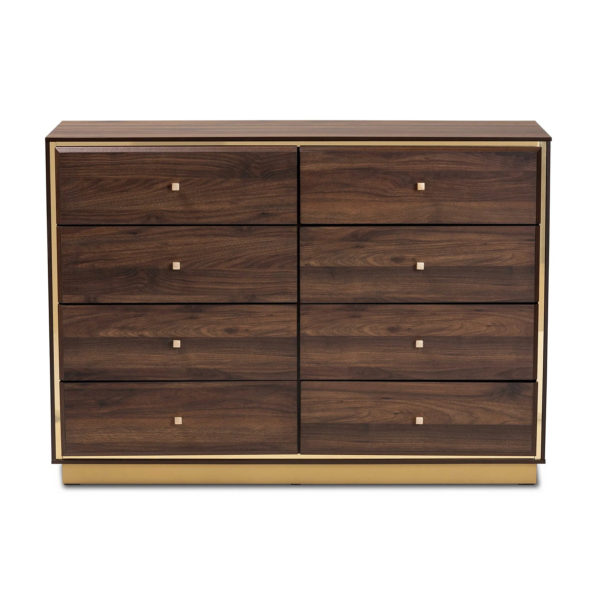 Espresso Brown 8 Drawer Wood Dresser O716