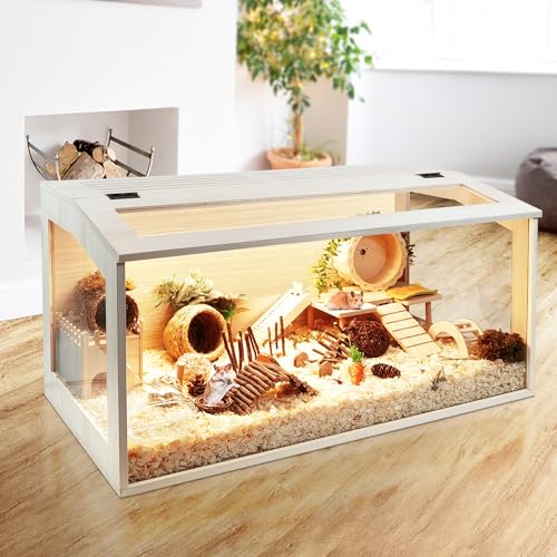 Extra Large Wooden Hamster Cage with Acrylic Sheets (32 x 16 x 16 Inch) D5541