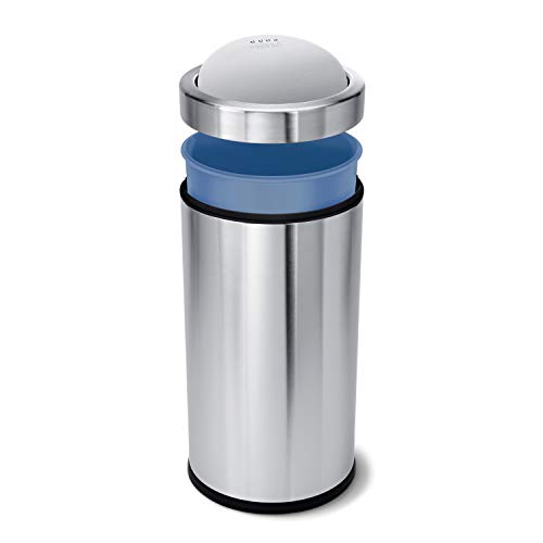 30 Liter 8 Gallon Brushed Stainless Steel Step Trash Can K828079